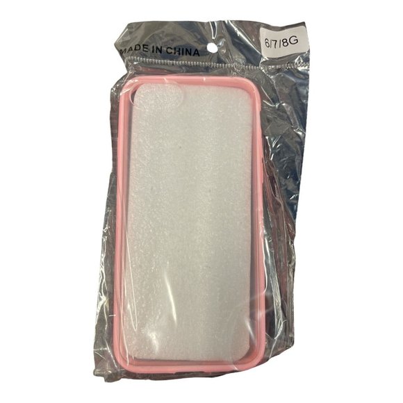 iPhone Clear & Pink Case For Apple iPhone 6/ 7 / 8G Plastic Case To Custom Decor - Picture 4 of 4